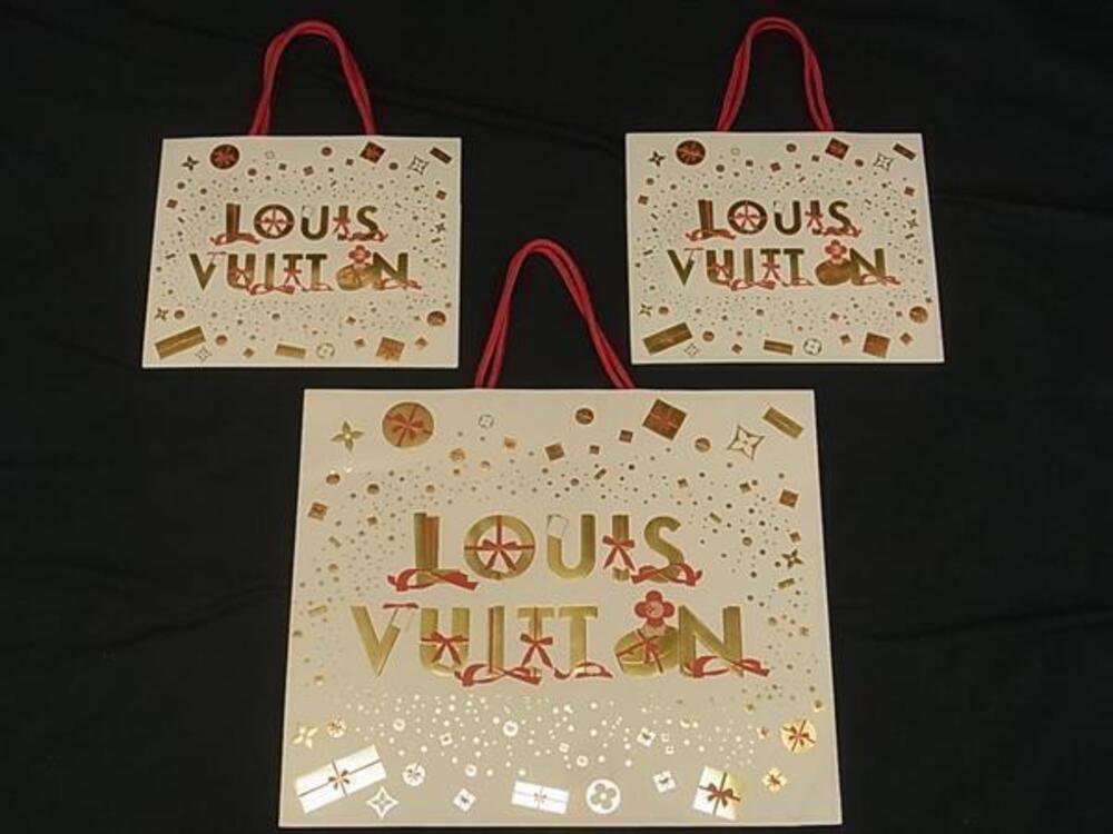Louis Vuitton Holiday Collection Paper Bag Shopper Set